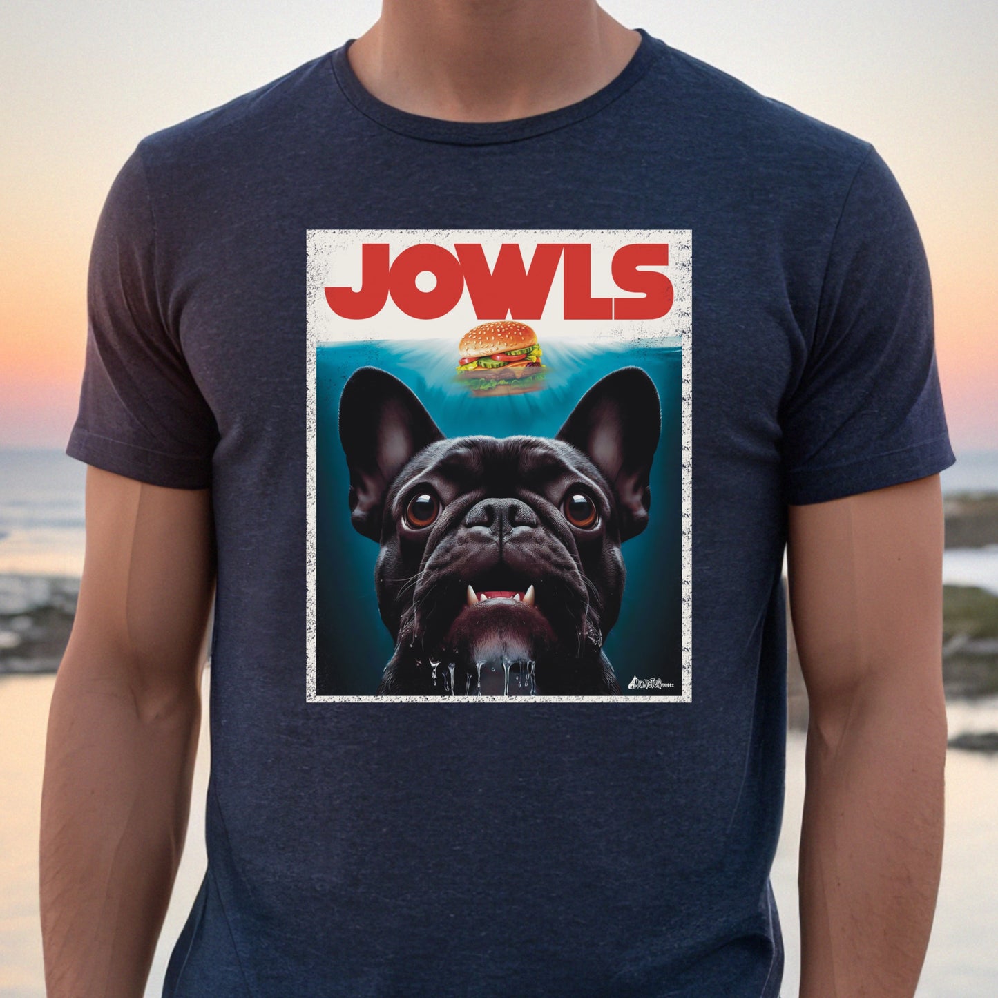 Funny Black French Bulldog Jowls T-Shirt