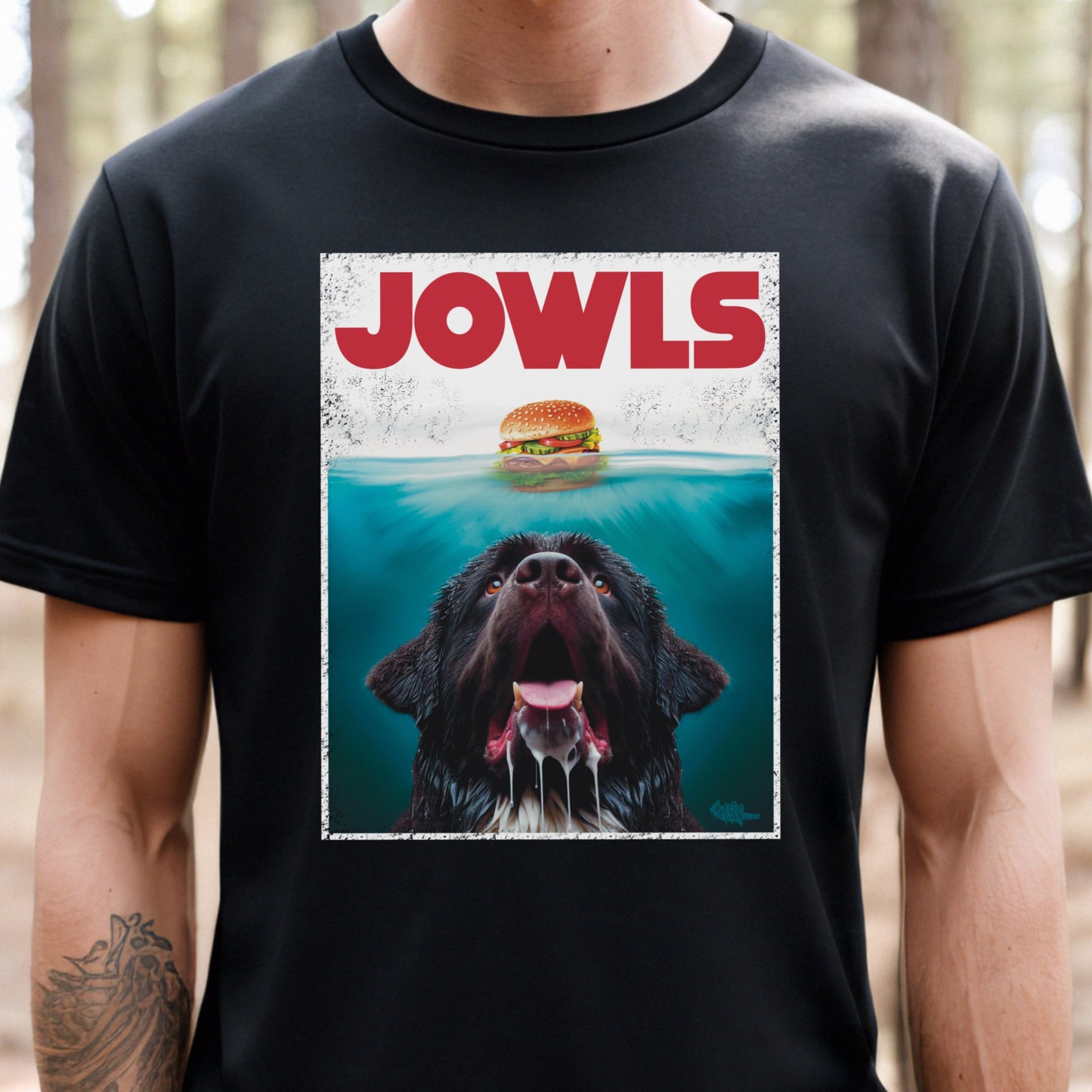 Funny Newfoundland Dog Jowls T-Shirt