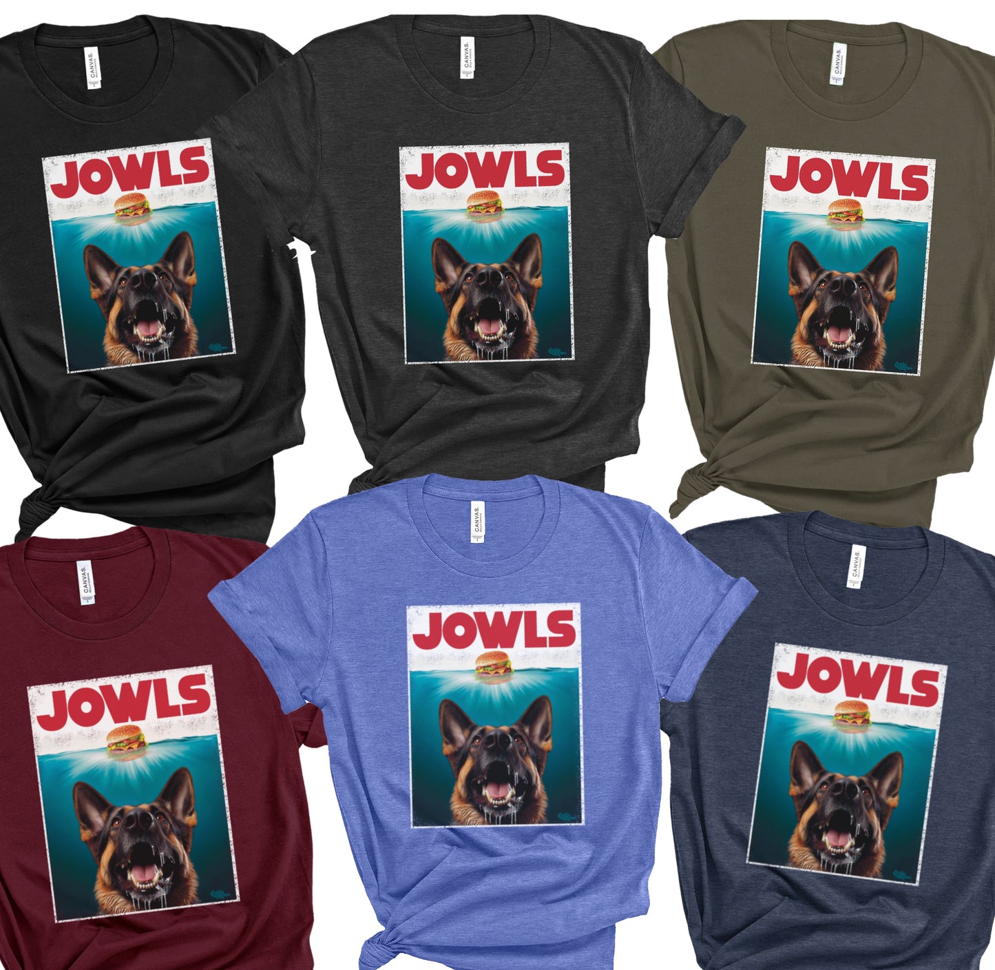 Funny German Shepherd Dog Jowls T-Shirt