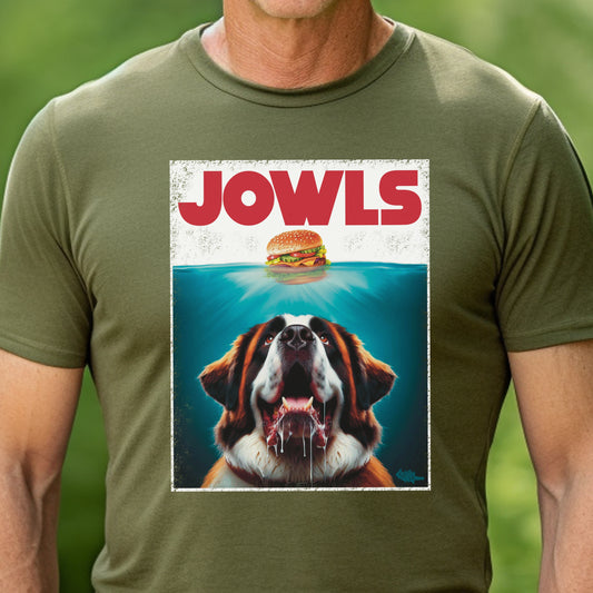 Funny Saint Bernard Dog Jowls T-Shirt