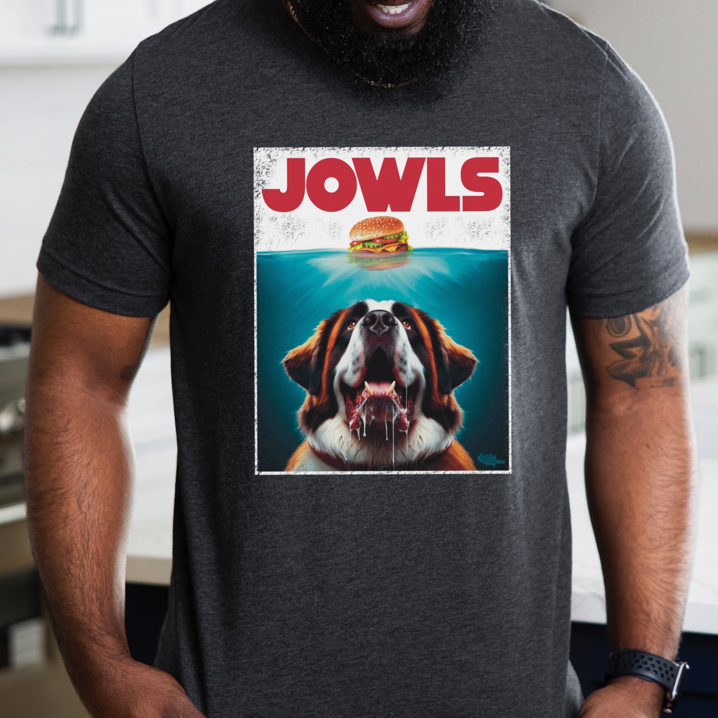 Funny Saint Bernard Dog Jowls T-Shirt