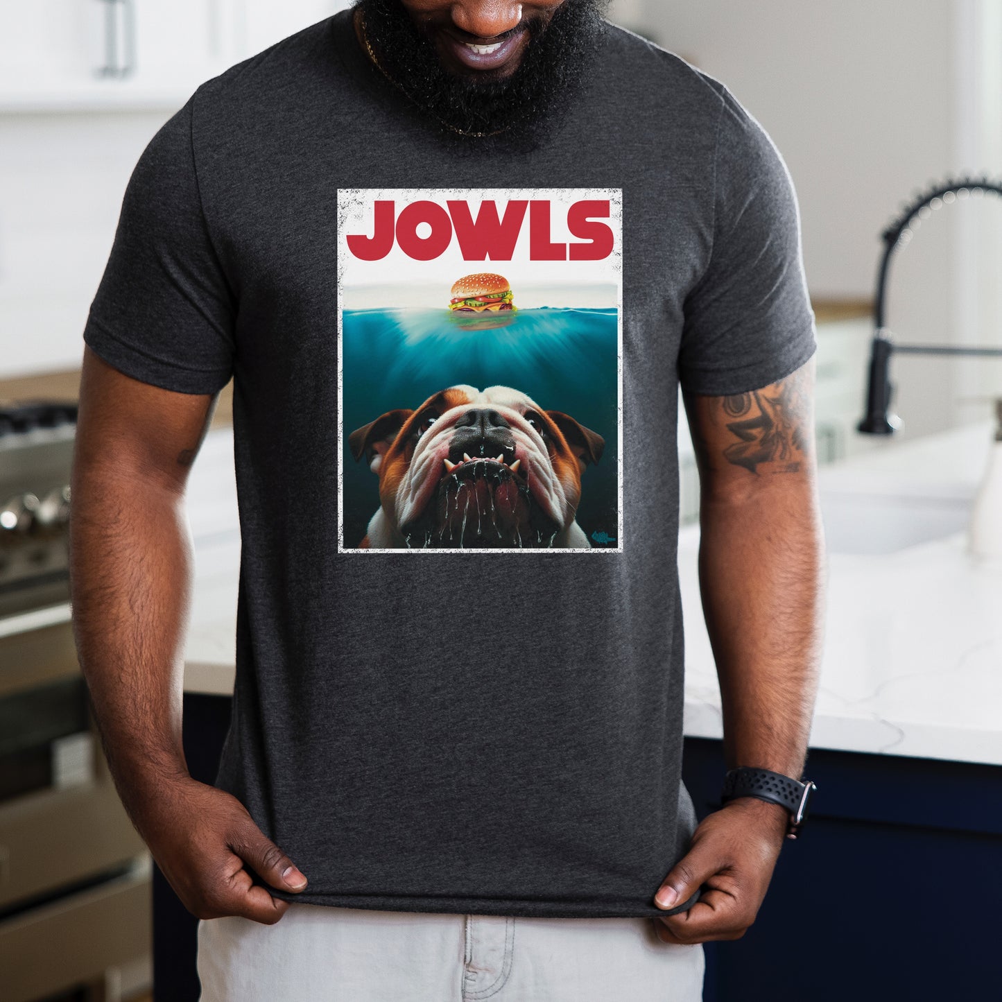 Funny English Bulldog Jowls T-Shirt