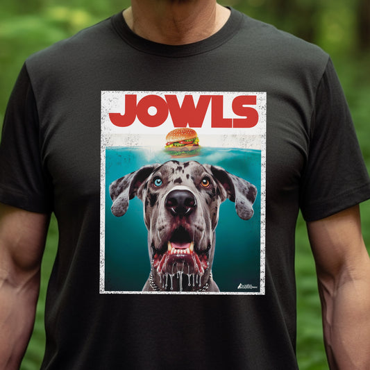 Funny Merle Great Dane Jowls T-Shirt