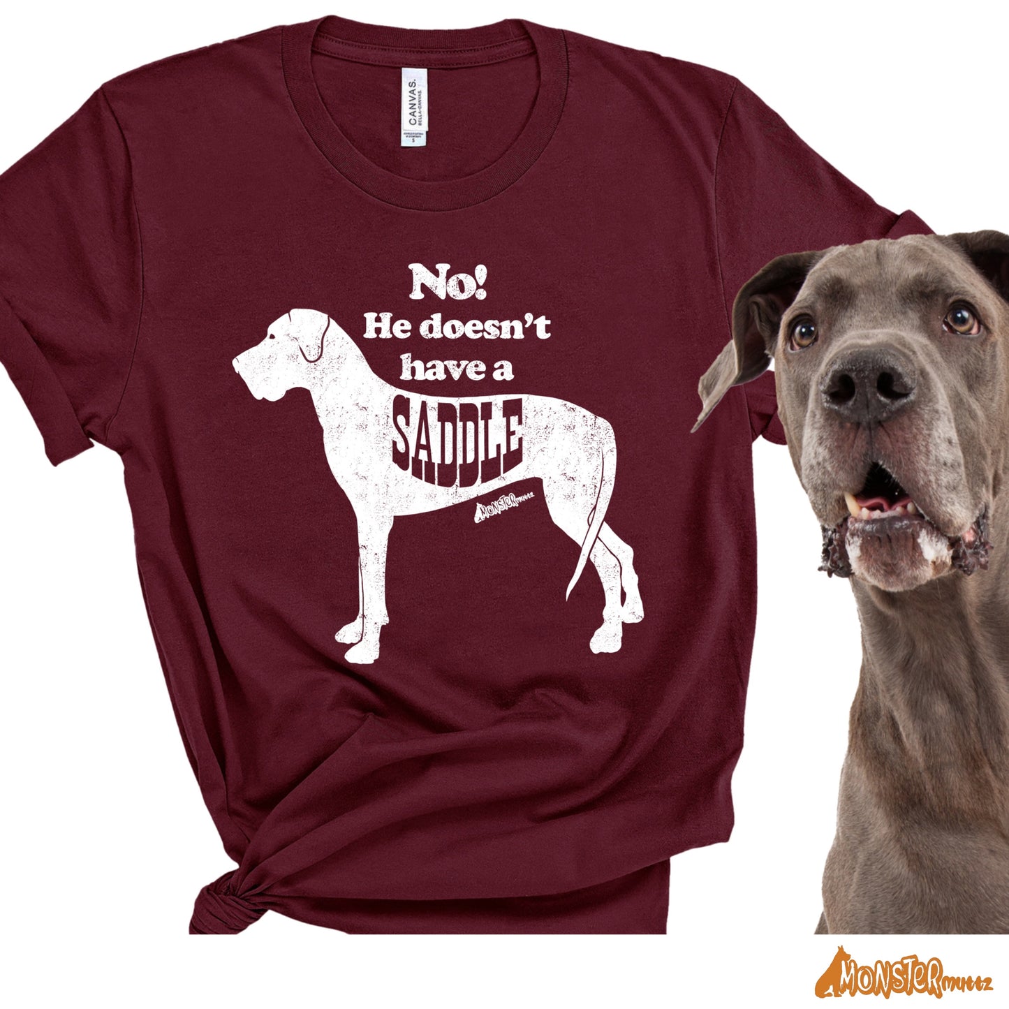 Funny No Saddle Great Dane Tee