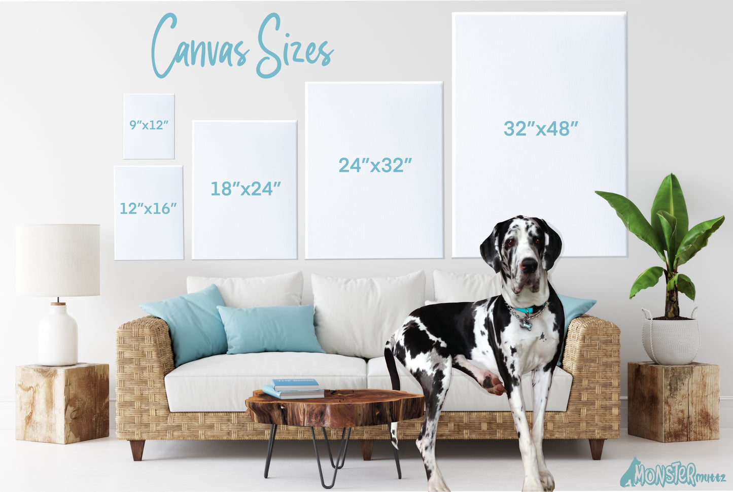 Great Dane in Paradise Canvas