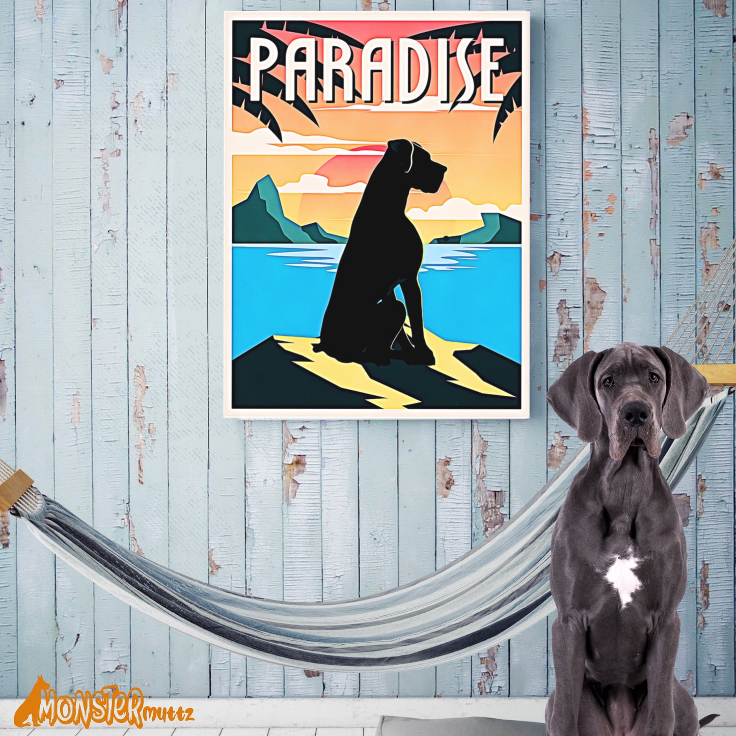 Great Dane in Paradise Canvas